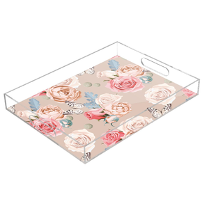 Bandeja de servicio de acrílico decorativa de lujo Bandeja de servicio impresa de último diseño Venta superior hecha a mano de alta calidad - Product Image 5