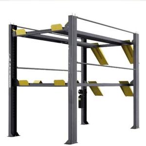 Dengshu 4 पोस्ट ट्रिपल कार पार्किंग लिफ्ट 2500KG CE अनुमोदित हाइड्रोलिक खड़ी गेराज ढेर पार्किंग लिफ्ट - Product Image 4