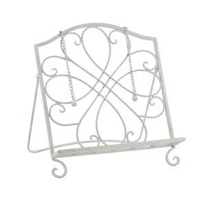 Support de livre de recettes en métal noir pour comptoir de cuisine, support de livre réglable pour ustensiles de cuisine - Product Image 2