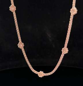 Collier en or rose 14 carats et diamants Moissanite VVS1 avec or blanc 14 carats fini en argent sterling 925, le testeur de diamants - Product Image 4