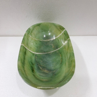 Bol en pierre naturelle sculptée sur mesure, aventurine verte, forme ovale, cristal, écologique, artisanat unique, haute qualité