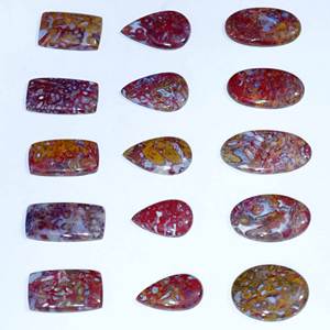 Ágata de raíz de palma roja natural, piedra preciosa suelta, venta al por mayor, hermosa piedra preciosa cabujón de ágata de raíz de palma roja para la fabricación de joyas - Product Image 3