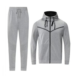 ชุดวอร์มกีฬาของผู้ชายชุดวิ่งแบบกำหนดเองมีฮู้ดสีพื้นระบายอากาศได้ดีชุดวิ่งตามสั่งสำหรับฤดูหนาว - Product Image 3