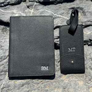 ป้ายติดกระเป๋าเดินทางหลากสีแบบเย็บติดบัตรกระเป๋าเดินทางแบบหรูหราชุดของขวัญที่ใส่หนังสือเดินทางหนังแบบกำหนดเอง PLT-0002 - Product Image 5