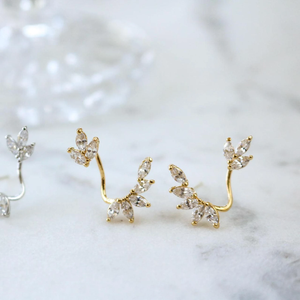 Boucle d'oreille en diamant Moissanite en forme de marquise en or 10 carats intemporel à la mode pour les célébrations de fête d'élégance quotidienne de la femme pour les cadeaux - Product Image 1