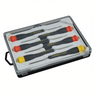 Jeu de tournevis de précision Stanley 6 pièces, embouts évasés + Phillips Combinaison pour une utilisation facile - Product Image 2