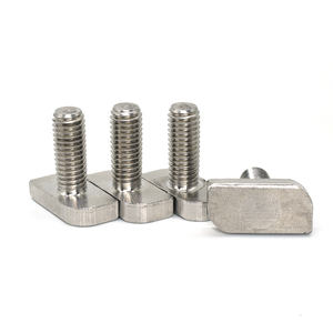 Tùy Chỉnh Ốc Vít M5 <span class=keywords><strong>M6</strong></span> <span class=keywords><strong>M8</strong></span> M10 304 Thép Không Gỉ T Bolt Lớn Hình Chữ Nhật Bu Lông Đầu Cho Nhôm Hồ Sơ Đầu Vuông Vít - Product Image 1