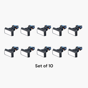Ensemble de boutons poussoirs rectangulaires pour retour de pièces d'arcade avec micro-interrupteur à LED (10 pièces) Blanc/Rouge/Jaune Accessoires pour machines de divertissement - Product Image 2