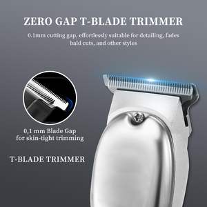 Tondeuse à cheveux électrique sans fil pour hommes, ensemble de tondeuse à barbe avec écran LED, machine à couper les cheveux alimentée par batterie - Product Image 2