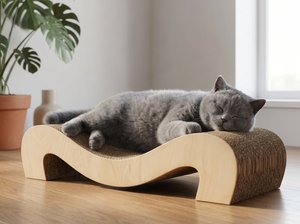 Griffoir pour chat de luxe Amistar de haute qualité, double face, classique, Elite Harmony avec herbe à chat, emballé en carton sécurisé pour chats - Product Image 5