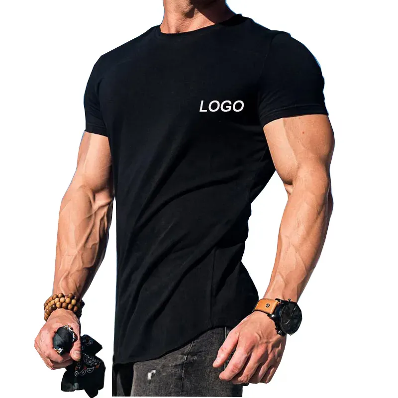 Hot Sales 160-240 Gsm 100% Polyester Stoff Schnellt rockn endes T-Shirt Custom Sport Herren Gym Wear T-Shirt