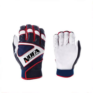 Meilleure vente de gants de battage de baseball en cuir synthétique, gants de battage en cuir de chèvre, lanière de poignet extra longue, gants de battage pour adultes - Product Image 3