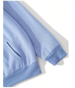 Sweats à capuche zippés pour hommes personnalisés OEM vente en gros en usine sweats à capuche ip-up sérigraphiés 400GSM souples de haute qualité. - Product Image 4