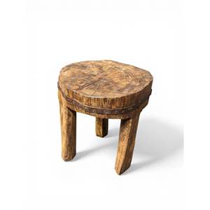 Naga Handmade Mini <b>Stool</b> Rustic Design Ottoman for Entry Bedroom Warehouse Outdoor Seating Adjustable and <b>Storage</b> Feature - Product Image 5