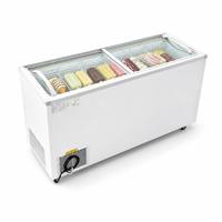 Vitrine Réfrigérée Commerciale à Porte Coulissante en Verre, Température Unique, pour Gelato et Crèmes Glacées – Meilleure Vente