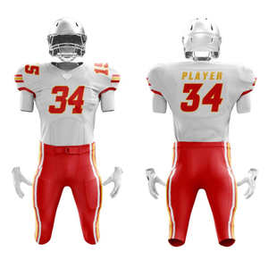 ชุดอเมริกันฟุตบอลผู้ชายไซส์ใหญ่คุณภาพดี ออกแบบเองได้ พิมพ์ลายดิจิทัล ระเหิดสี แห้งเร็ว ระบายอากาศได้ดี - Product Image 1