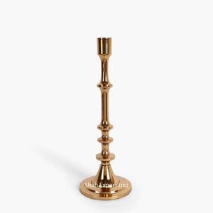 Accent Luxury Metal <b>Taper</b> <b>Candle</b> Holder in Gold Finished for Home Living Room Tabletop Decorative <b>Candle</b> <b>Taper</b> - Product Image 3