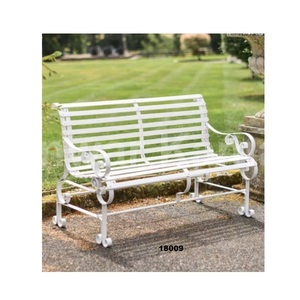 Banc de jardin deux places en aluminium, design papillon, best-seller, mobilier d'extérieur pour patio, parc, pelouse, cour, décoration - Product Image 3