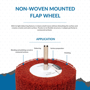Roue abrasive compacte non tissée Netron Premium 30x15mm pour le nettoyage de pièces complexes, élimination des fraises fines sur acier inoxydable OEM - Product Image 2