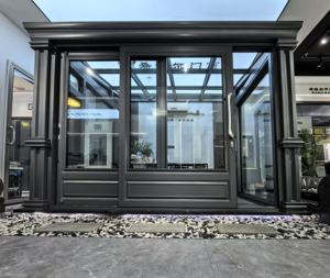 Лучшая сертификация, алюминиевый стеклянный навес, солнечная комната с фасадными стенами для садовой комнаты - Product Image 1