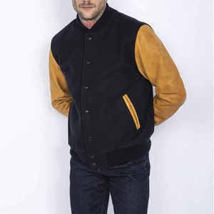 New High Quality Fashionable <b>Men</b> Baseball Varsity <b>Jackets</b> / Custom Made Long Sleeve <b>Men</b> Chenille Embroidery Varsity <b>Jackets</b> - Product Image 2