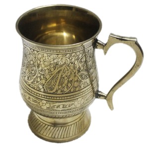 18 Oz Moscou Mules pour Tasses Doré Fini Coeur Poignée Tasse À Café Glace Froid Laiton Bière Stein En Métal - Product Image 2