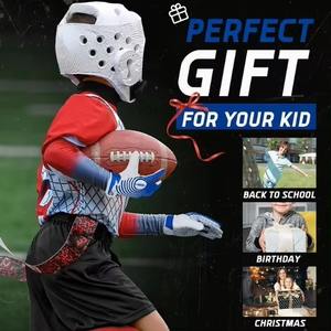 Guantes de Receptor de Fútbol Americano Hechos a Medida de Alta Calidad, Dedos Completos, Antideslizantes, con Correa Ajustable para la Muñeca, Cómodos - Product Image 5