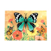 Tarjeta de Felicitación de Papel con Mariposa 3D y Flor, Personalizable, Souvenir de Vietnam, Impresión Offset, Día de la Tierra