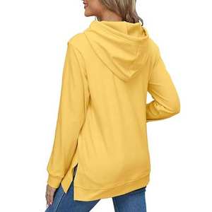 Sweat-shirts pour femmes en molleton français surdimensionné et lourd, 100% coton, impression personnalisée du logo, sweat-shirt vierge de haute qualité, logo délavé - Product Image 5