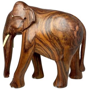 Handmade Wooden <b>Elephant</b> Statue, Hand Carved Wooden <b>Elephant</b> Sculpture, Wood <b>Elephant</b> Carving - Product Image 1