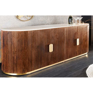 Marble New Solid Mango Handmade Furniture Eco-Friendly Water Resistant Wheels Storage Cabinet Modern Factory <b>Sideboard</b> <b>Kitchen</b> - Product Image 1