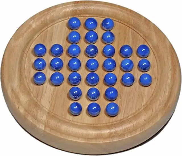 עץ משחקי מוצק עץ מעץ סוליטייר סוליטייר לוח משחק-סט שלם עם לוח