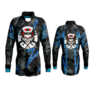 Acheter imprimé personnalisé maillots de paintball de qualité fine Zones de ventilation de haute qualité maillot de paintball sublimation personnalisé prix bon marché - Product Image 5