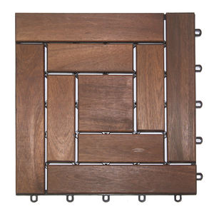 Loseta de Madera de Acacia Entrecruzada de 9 Listones, 300*300 mm, Vietnam, para Interiores y Exteriores, Fácil de Montar, Ecológica - Product Image 1
