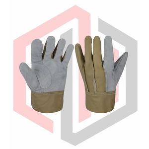 Gants de soudage en cuir de vachette, gants de pompier, gants de travail en cuir personnalisés, antidérapants, flexibles, respirants, résistants aux déchirures - Product Image 1