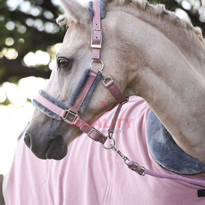 Premium Quality English Saddle Style Horse Bridle <b>Halter</b> Made Genuine Leather Nylon Suitable for Outdoor Equestrian Use - Product Image 5