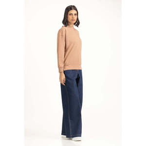 Sudadera de Punto de Corte Regular WM-SWS-WS25-102, Sudadera Informal para Mujer, Suave y Transpirable, 100% Algodón, Bordada, Otoño Invierno, OEM - Product Image 4