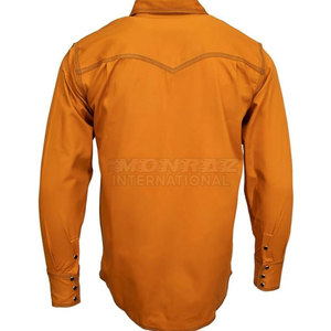 Duty Flame Resistant Waterproof Breathable <b>Welding</b> FR <b>Shirt</b> 100% Cotton FR Workwear Men Long Sleeve Heavy - Product Image 4