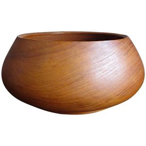 Bol à pâte en bois artisanal polyvalent et parfait, fait à la main pour les fruits ou les salades, vintage, de haute qualité, rustique, style ferme - Product Image 2