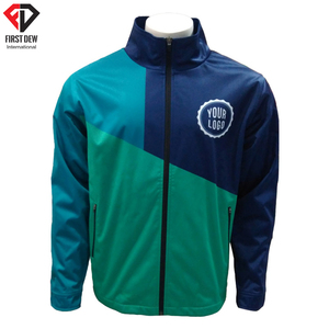 Nouvelle mode col montant élégant noir fermeture éclair Design solide frais uni couleur grise prix de gros garçons hommes Softshell veste - Product Image 4