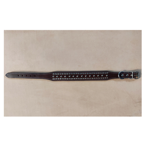 100% véritable cuir de vachette collier de chien luxe Western perlé réglable collier pour animaux de compagnie dentelle personnalisé gravé Animal chiot chien - Product Image 3