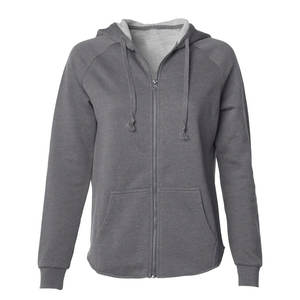 Sweat à capuche unisexe 100% coton molletonné épais, écologique, avec logo personnalisé, épaules tombantes, double fermeture éclair, imprimé 3D - Product Image 6