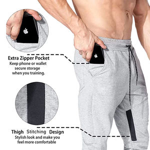 Cotton fleece Jogger fabric 280- 320 GSM breathable material <b>elastic</b> waist drawstring cuffed ankle custom logo Cotton Sweatpants - Product Image 4