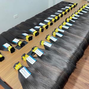 QUALITÉ DE LUXE : Extensions de cheveux en vrac d'un seul donneur, couleur naturelle droite et noire naturelle, prêtes à être expédiées - Product Image 4
