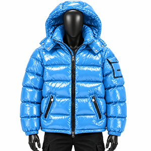 Veste matelassée pour homme personnalisable de qualité supérieure, à séchage rapide, avec capuche, col montant, isolée, vente chaude, manteau d'hiver, mode outdoor - Product Image 3
