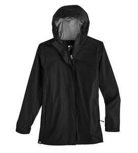 Veste coupe-vent d'hiver unisexe en toile à capuche avec poches, respirante, résistante à l'eau, logo sur le devant - Product Image 1