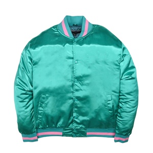 เสื้อแจ็คเก็ตเบสบอลแบบวาร์ซิตี้ผ้าซาตินคุณภาพสูงสำหรับผู้ชาย กันน้ำ ระบายอากาศได้ดี เป็นมิตรกับสิ่งแวดล้อม มีไซส์ใหญ่พิเศษ สำหรับฤดูหนาว - Product Image 1