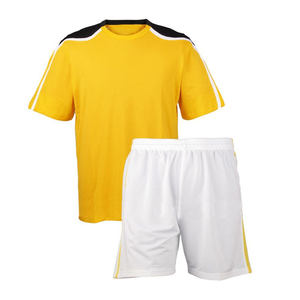 Maillot de football bleu uni et court, Kit de football confortable de haute qualité, logo et taille personnalisés - Product Image 5