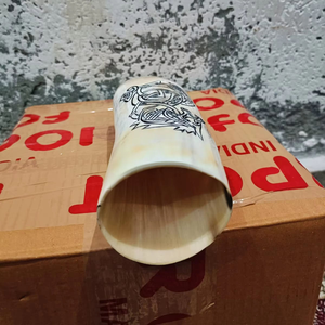 Super qualité corne de buffle verre corne naturelle Viking corne verre tasses produits de haute qualité verre à boire pour Restaurant Agate - Product Image 1