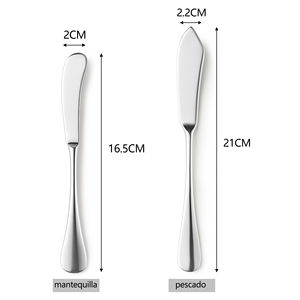 Cucharas para Pescado de Acero Inoxidable de 21 x 2.2 cm, Utensilios para Mariscos - Product Image 3